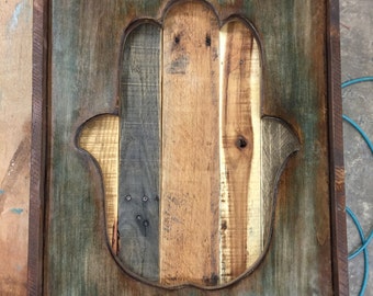 Hand of Hamsa Silhouette Hanging Wall Art