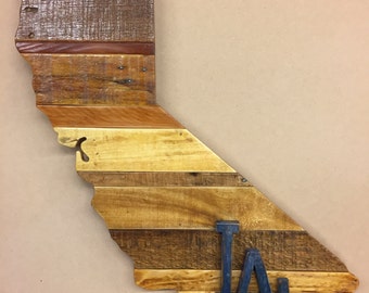 Los Angeles Dodgers California Pallet Wall Art