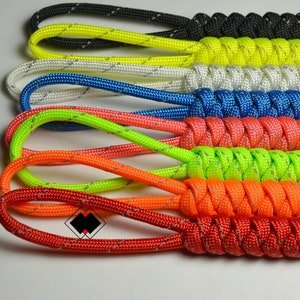reflective 550 paracord zipper pulls keychain knife lanyard handmade in USA