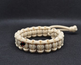 Paracord mad max style Survival Bracelet - SAND handmade in USA