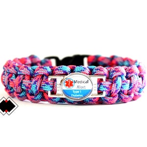 Type Diabetes Diabetes Medical Alert Paracord Bracelet Zombie2