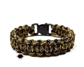 paracord survival bracelet veteran camo handmade in USA