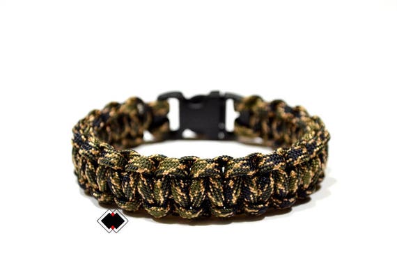 paracord survival bracelet veteran camo handmade in USA