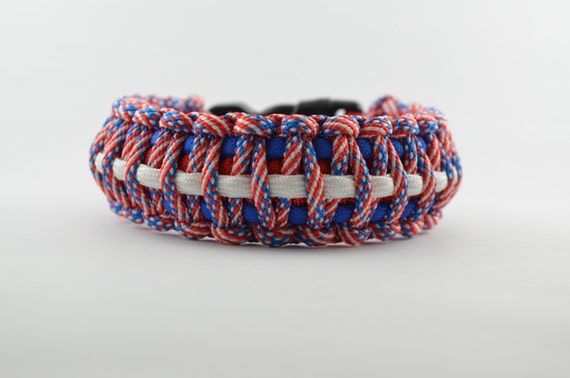 Old Glory - 4th of July - American Flag theme paracord survival bracelet - handmade