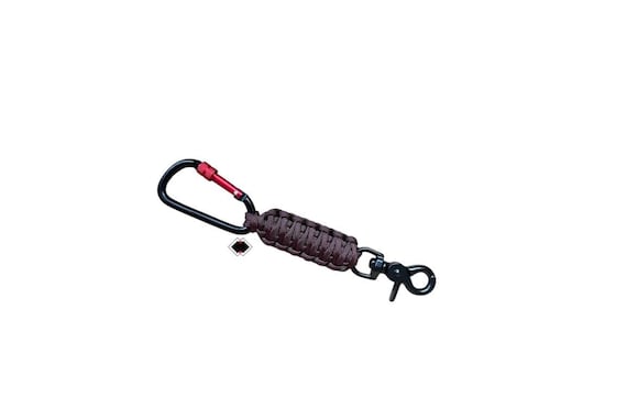 Customizable 550 paracord keychain - carabiner - Handmade in USA - burgundy or custom color