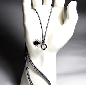 Adjustable Magnetic hematite microcord necklace handmade in USA image 2