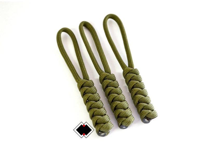 3 Pack 550 Paracord Zipper Pulls Keychain Knife Lanyard Etsy