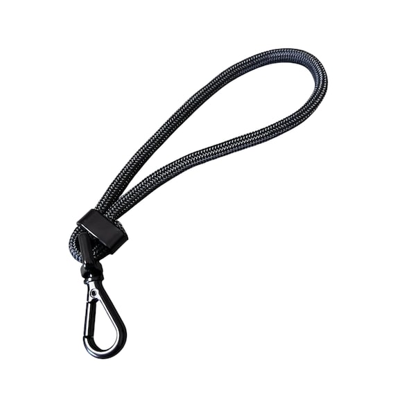 Rope keychain - black - handmade in USA