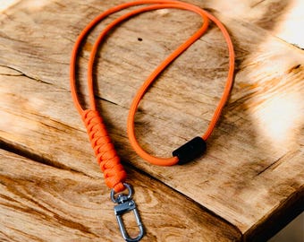 Cordón de paracord naranja neón - Paracord 550 - Hebilla desprendible - Fabricado en EE. UU.