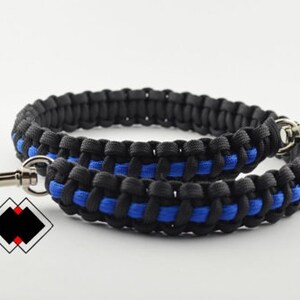 Police thin blue line 550 paracord survival lanyard handmade image 3