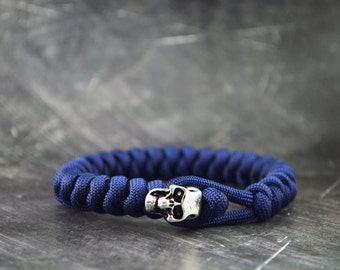 Skull Paracord Bracelet - BLUE