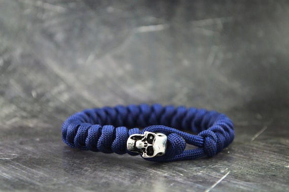 Skull Paracord Bracelet - BLUE