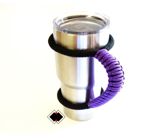 tumbler handle - purple - custom handmade USA