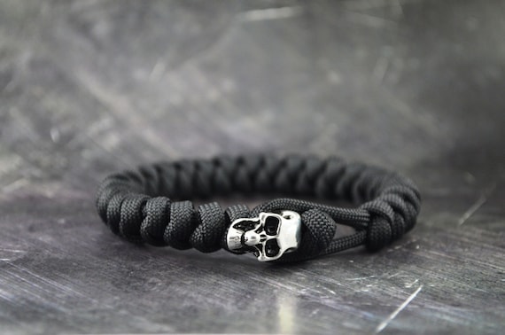 Skull Paracord Bracelet - BLACK