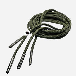 Customizable 550 paracord shoe lace boots shoes sneakers laces with metal aglets hoody strings many colors - handmade in USA