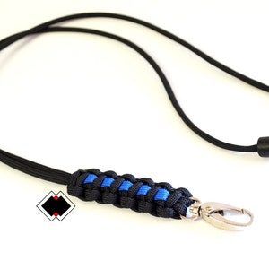 Lanyard Law Enforcement Firefighter Corrections Armed Forces E.M.S. Dispatch Security - 550 paracord - break away buckle - handmade USA