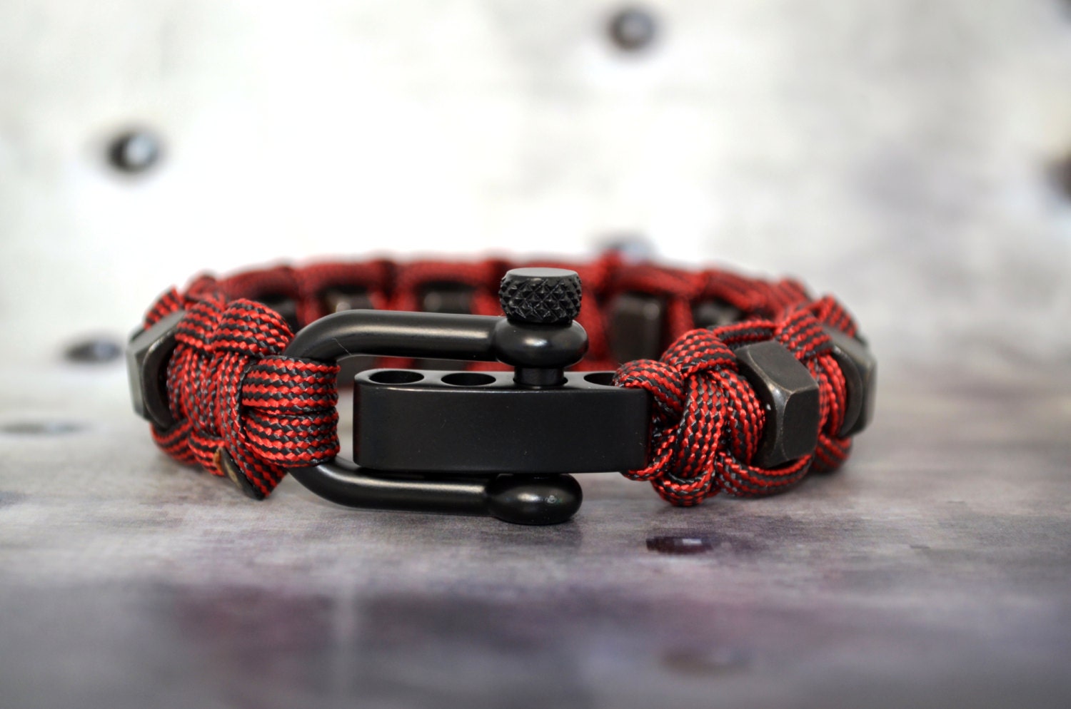 Hex Nuts 550 paracord bracelet Handmade in USA