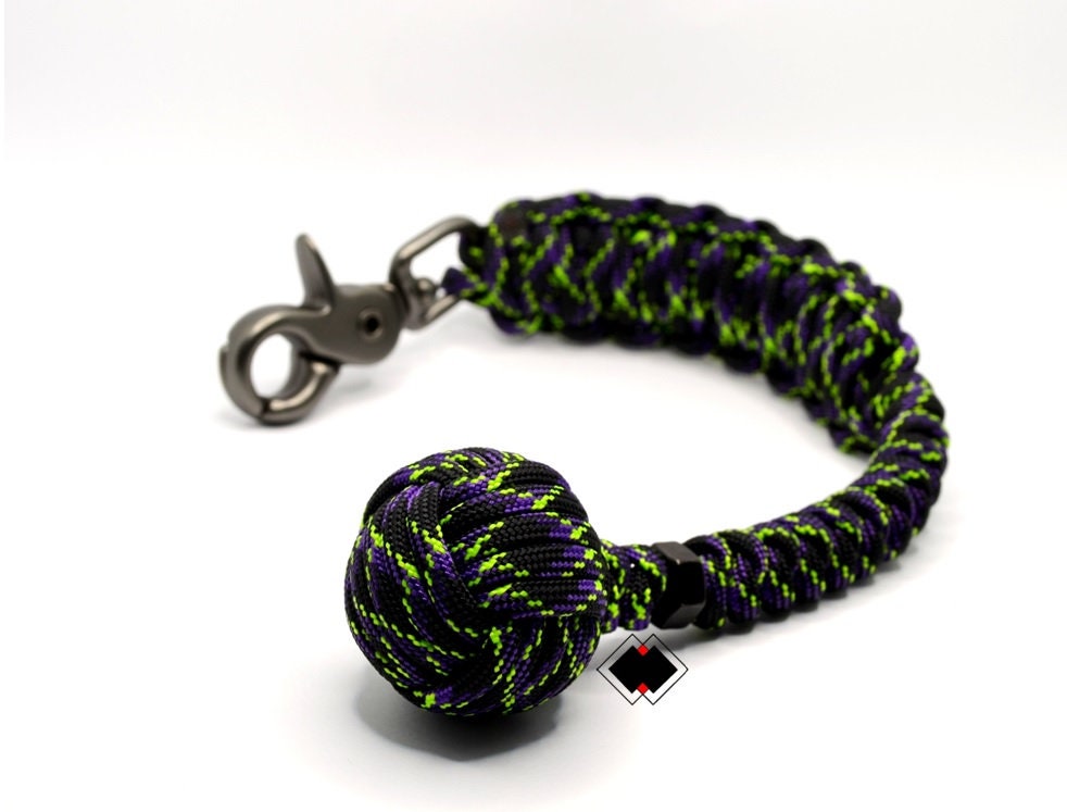 Customizable 1 Monkey Fist lanyard keychain 550 Paracord