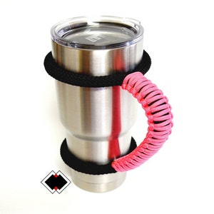 tumbler handle pink or custom handmade USA