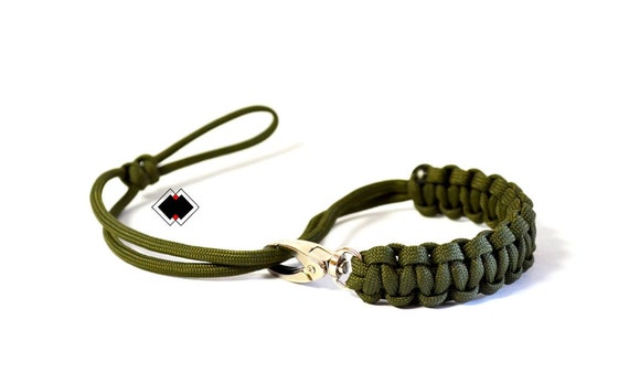 paracord camera wrist strap - OD Green - adjustable - made in USA