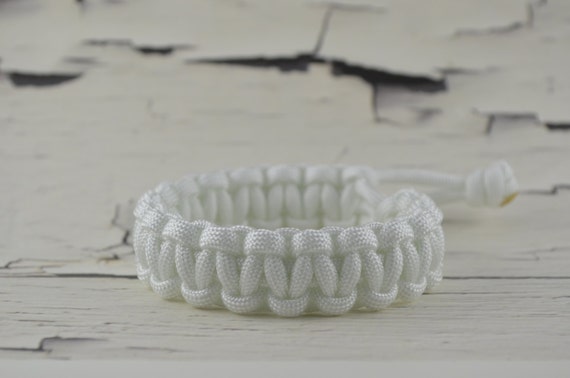 Paracord mad max style Survival Bracelet - WHITE