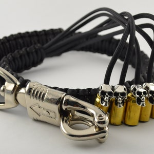 Biker “get-back” Whip - Panic Snap - Reflective Paracord - handmade