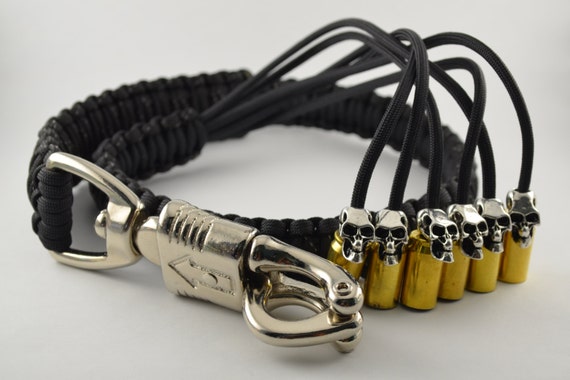 Biker “get-back” Whip - Panic Snap - Reflective Paracord - handmade