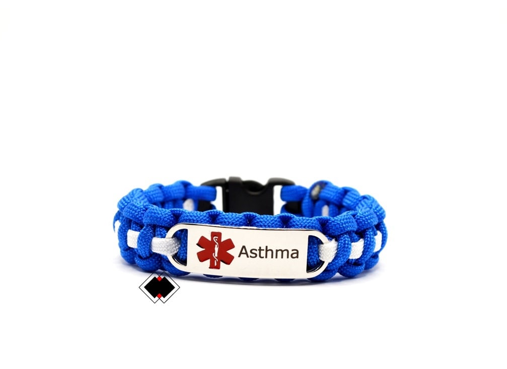 Asthma Asthmatic Children's Kids Medical Alert Bracelet Silicone Wrist Band  | eBay
