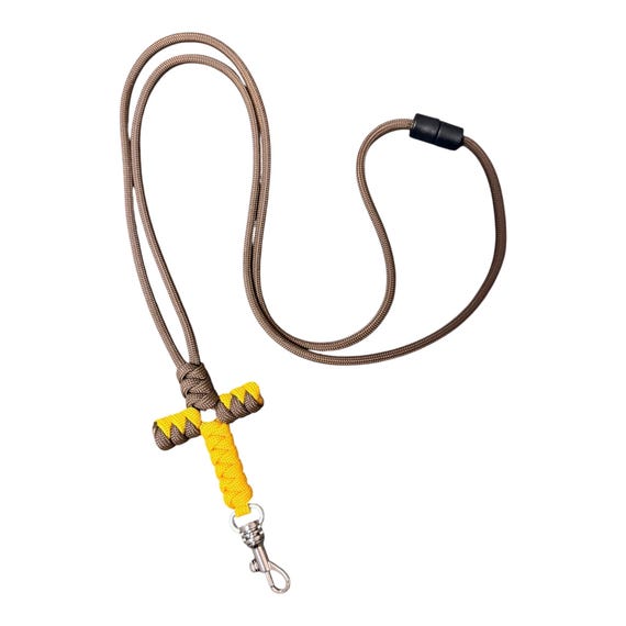 UPS colors  customizable big cross 550 paracord lanyard with breakaway buckle - handmade in USA