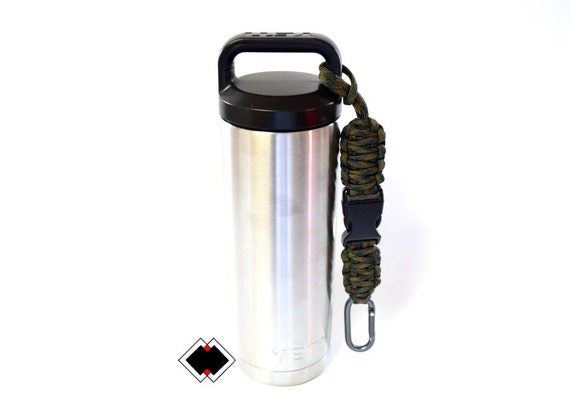 18oz 32oz 64oz bottle holder all colors - bottles with loop cup  handmade USA - Woodland Camo