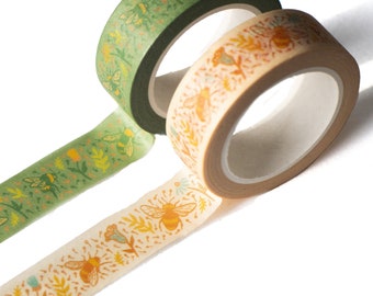 Bumble Bee Floral Washi Tape