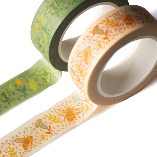 Violet Iris Floral Washi Tape 15mm/ Blue Floral Washi Tape/ Etsy