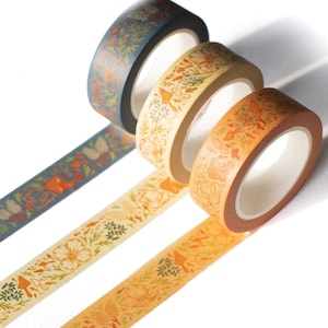 Poppies and Mushrooms Floral Washi Tape