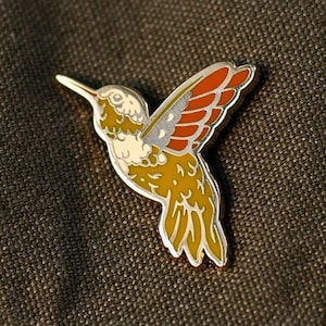 Hummingbird Hard Enamel Pin 1.25”
