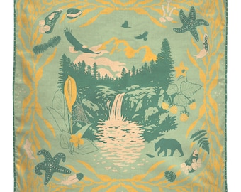 Organic Fair Trade Bandana: Pacific Northwest