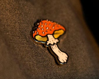 Enamel Pin: Amanita Mushroom