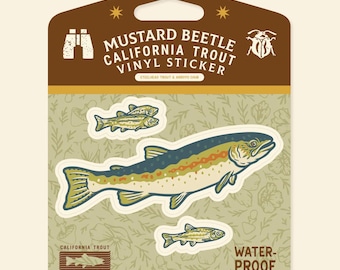 Sticker: Steelhead Trout & Arroyo Chub for CalTrout, 3" Waterproof Vinyl Sticker