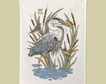 Pasadena Audubon Tea Towel: LA River