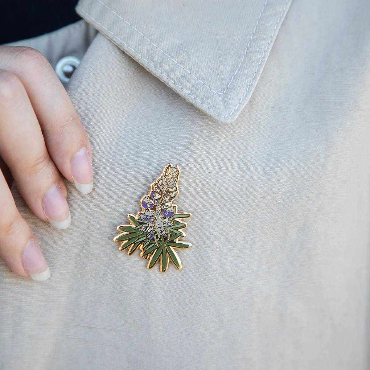 Lupine Enamel Pin - Etsy