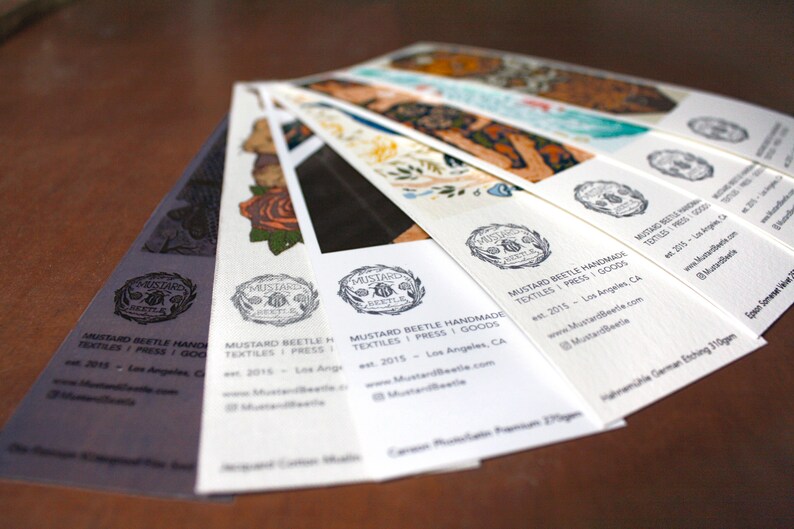 MBH Press, Custom Printed, Made to Order, Giclee Prints, Paper Sample Pack image 3