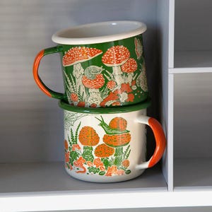 Toad & Mushrooms Enamel Mug