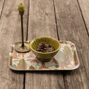 Redwoods Forest Birch Tray: Woodland Cabin Decor (10.5x8")