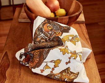 Pasadena Audubon Tea Towel: Owls