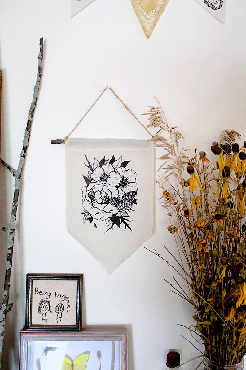 Small Decorative Wall Hanging Banner Handmade Tapestry Hand Etsy