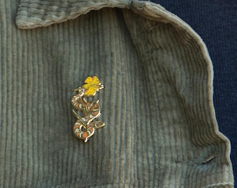 Enamel Pin: CA Kingsnake & Lemon Lily