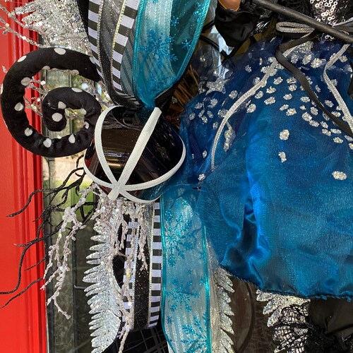 Halloween shops Wreath, Witch Wreath, Fancy Good Witch Wreath, Wreath, Scary Halloween Wreath, Happy Halloween Wreath, Blue Witch Wreath