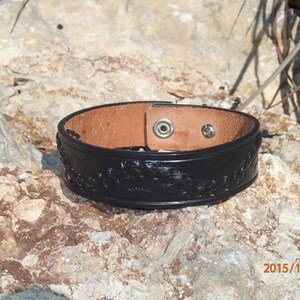 upcycled black leather choker/laced leather choker/unisex choker/braided choker/punk choker/goth leather necklace/mens/womans choker/CH112