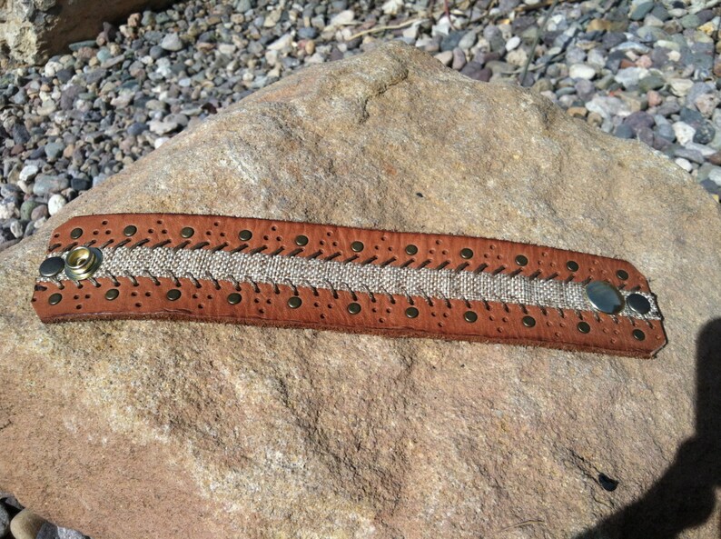 Recycled Leather Belt Cuff Leather Cuff Leather Bracelet Etsy