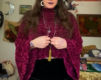 CROCHET PATTERN Groovy Vampiress sweater PDF Download 60s 70s vintage style