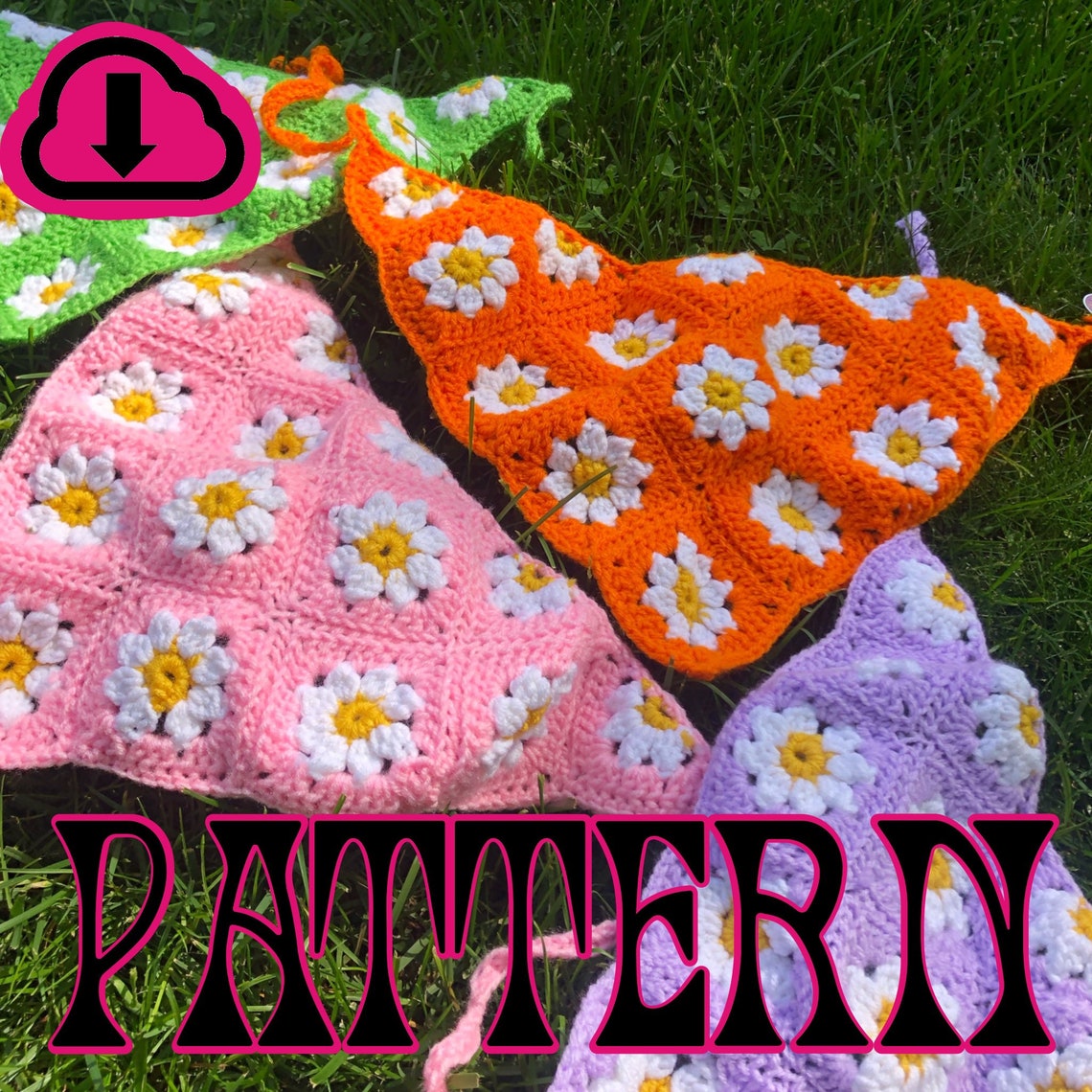 CROCHET PATTERN the Daisy Bandana Created Originally by Etsy